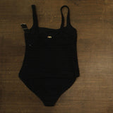Lauren Ralph Lauren Square Neck Over-the-Shoulder One-Piece Swimsuit Black 12