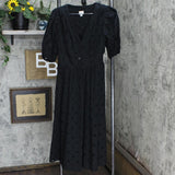 A New Day Women's Short Sleeve Eyelet Dress 78793759 Black S