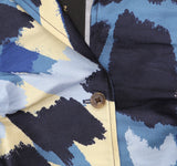 Donna Karan Floral Printed Button Down Midi Shirt Dress Horizon Blue / Multi 6