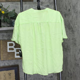 Alfani Womens Shirred V Neck Dolman Sleeve Blouse Top Melon Sky Green XL
