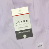 Van Heusen Men's Tall Fit Dress Shirt Ultra Wrinkle Lavender18 37-38
