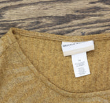 Alfred Dunner Shimmer Animal Jacquard Knit Top 15255WR Cognac Brown 1X