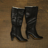 Bella Vita Womens Troy II Tall Dress Boots Block Heel TROY2 Black 6.5M