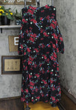 LaBellum by Hillary Scott Womens Cold-Shoulder Maxi Dress 624735 Black / Red 1X