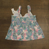 Raisins Printed Tankini Swim Top with Sweetheart Neckline N840913 Pink Multi 16W
