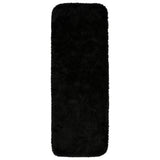 Garland Rug Finest Luxury Washable Nylon Rectangle Bath Mat Runner Black 22 x 60