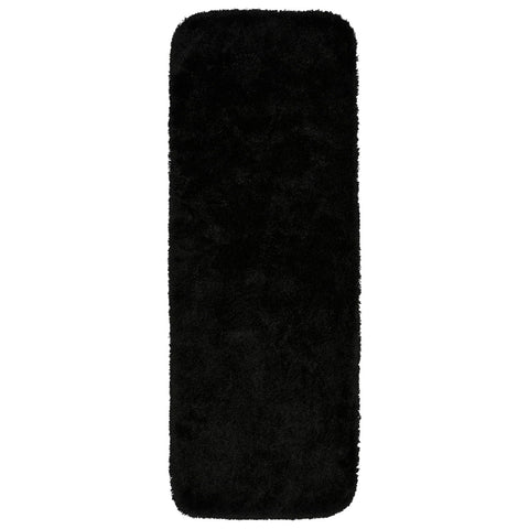 Garland Rug Finest Luxury Washable Nylon Rectangle Bath Mat Runner Black 22 x 60