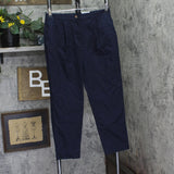 Alfani Petite Pleated Tapered-Leg Pants 100142232PT Modern Navy Blue 8P
