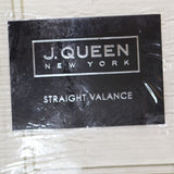 J. Queen New York Straight Valance Patterned Flax Brown 18"x88