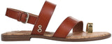 Sam & Libby Womens Strappy Perris Flat Sandal J5247S1200 Amber Brown 6.5M