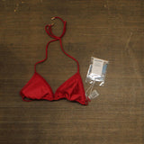 Sunkissed Womens Le Triangle Bikini Top Swim Cherry Red S