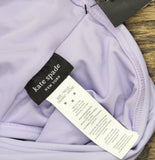 Kate Spade Womens Swim High Waist Shirred Bikini Bottom Frosted Violet Purple M