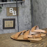 Universal Thread Womens Becca Studded Ankle Strap Sandals Tan Brown 8.5M