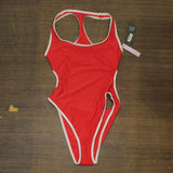 Wild Fable Women's Racerback One Piece Swimsuit PID-7K69X0 Red S