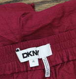 DKNY Pull-On Woven Drawstring Sportswear Pant P3EKTS98 Beet Red XL