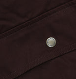 Woolrich X TGT Snap Closure Utility Pocket Fisherman Lined Jacket Vest Brown XL