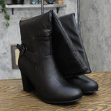 Journee Collection Womens Carver Wide Calf Knee-High Boots Black 8M-WC