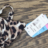 Swim Solutions Plus Size Printed Tiered Tankini Swim Top Hidden Spots Brown 18W