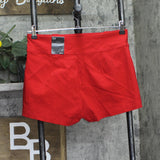 INC International Concepts Bengaline Knit Regular Shorts Cherry Candy Red 10