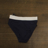 Lauren Ralph Lauren Bel Air Banded High Waist Bikini Bottom Dark Navy Blue 8