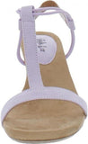 Style & Co. Womens Mulan Faux Suede T-Strap Wedge Sandals MULANF Purple 9M