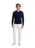 XRAY Mens V-Neck Sweater Basic Slim Fit Pullover XMW-39137 Navy Blue 2XL