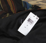 Connected Apparel Petite Chiffon Sheath Dress with Ruffle Trim Multi Brown 4P