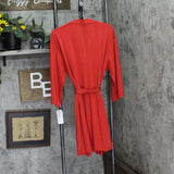 INC International Concepts Womens Sparkle Robe Wrap Infared Sparkle Red L