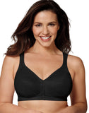 Playtex 18 Hour Wirefree Bra Front Close Back Power Support Womens Black 40C