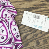Swim Solutions Printed Tiered Fauxkini One Piece Swimsuit Magenta Purple 10