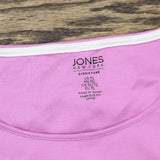 Jones New York Womens Knit Sleeveless Shirt Blouse Top Light Pink XL