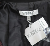 Kasper Single Button Framed Notch Collar Blazer Jacket Shiraz Red / Black 14