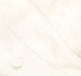 Adrianna Papell Bell-Sleeve Crepe Blazer Pullover Tuxedo Top White 8