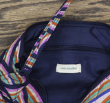 Vera Bradley Quilted Flat Shoulder Bag Patterned Blue Pink Multi One Size