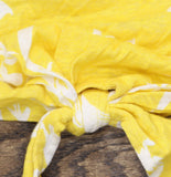 Charter Club Knit Long Sleeve Floral-Print Tie-Hem Shirt Top Primrose Yellow XL