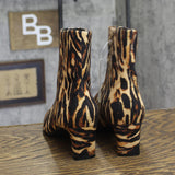 A New Day Womens Tigris Boots Block Heel Bootie 94568627 Tiger Print 7.5M
