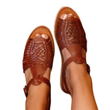 Huaraches by Bearpaw Gloria Womens Leather Slingback Sandals Saddle Brown 10M