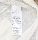 Calvin Klein Short Sleeve Linen-Blend V-Neck Top 44C301G Sweet Corn Off White L