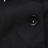 Le Suit  Plus Contrast-Trim Belted Suit Blazer Jacket Black / Vanilla Ice 20W