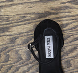 Steve Madden Womens Block Irenee Dress Sandal IRENEE Black Suede 7M