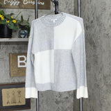 Nine West Womens Colorblock Sweater 165f6f5da93a34 Gray / White S