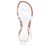 Franco Sarto Parker Ankle Strap Block Heel Sandals I4995L2 White Leather 7.5M