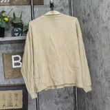Universal Thread Womens Long Sleeve Polo Shirt 92452282 Tan Brown XXL