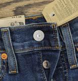 Levi's Wedgie Straight Jeans Button Fly High Rise Indigo Here We Go Blue 24x28