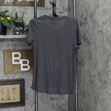 Jerry Leigh Womens Keep Singing Graphic T-Shirt Tee Charcoal Gray XL