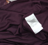 DKNY Tie-Waist Ruched Puff Sheer Sleeves Dress Raisin Purple Multi 4