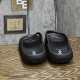 Floopi Womens Slides with Cloud Support Anti Skid Black-2 Black 11M