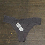 Natori Womens Bliss Perfection One Size Thong 750092 Gunmetal Gry One Size