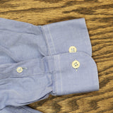 Uomo Couture Mens Vintage Button Up Dress Shirt Light Blue 171/2 34/35