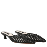 Franco Sarto Womens Strappy Marlina Mule Kitten Heels J3594S1 Black 6M